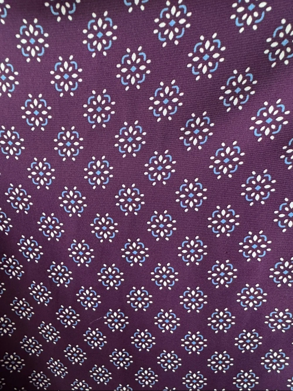 41 Hawthorn Purple Printed Blouse with White Motif - Picture 4 of 6